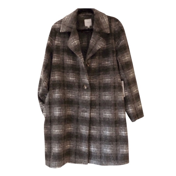 Cyrus black & gray plaid coat - Picture 4 of 7